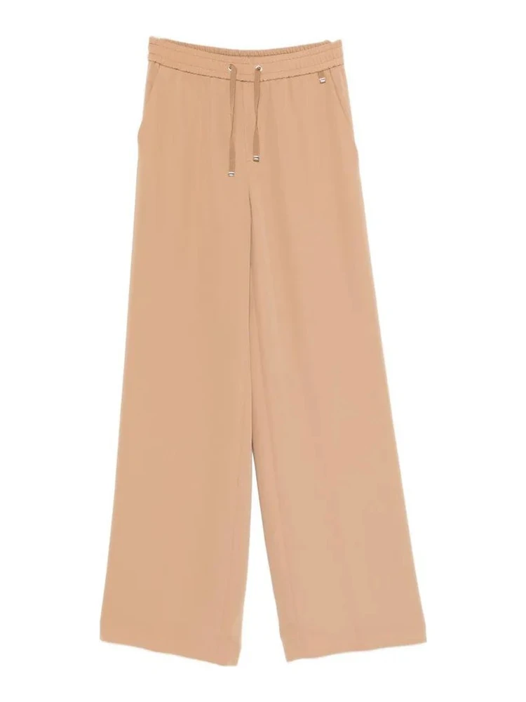 Wide leg pants with coulisse