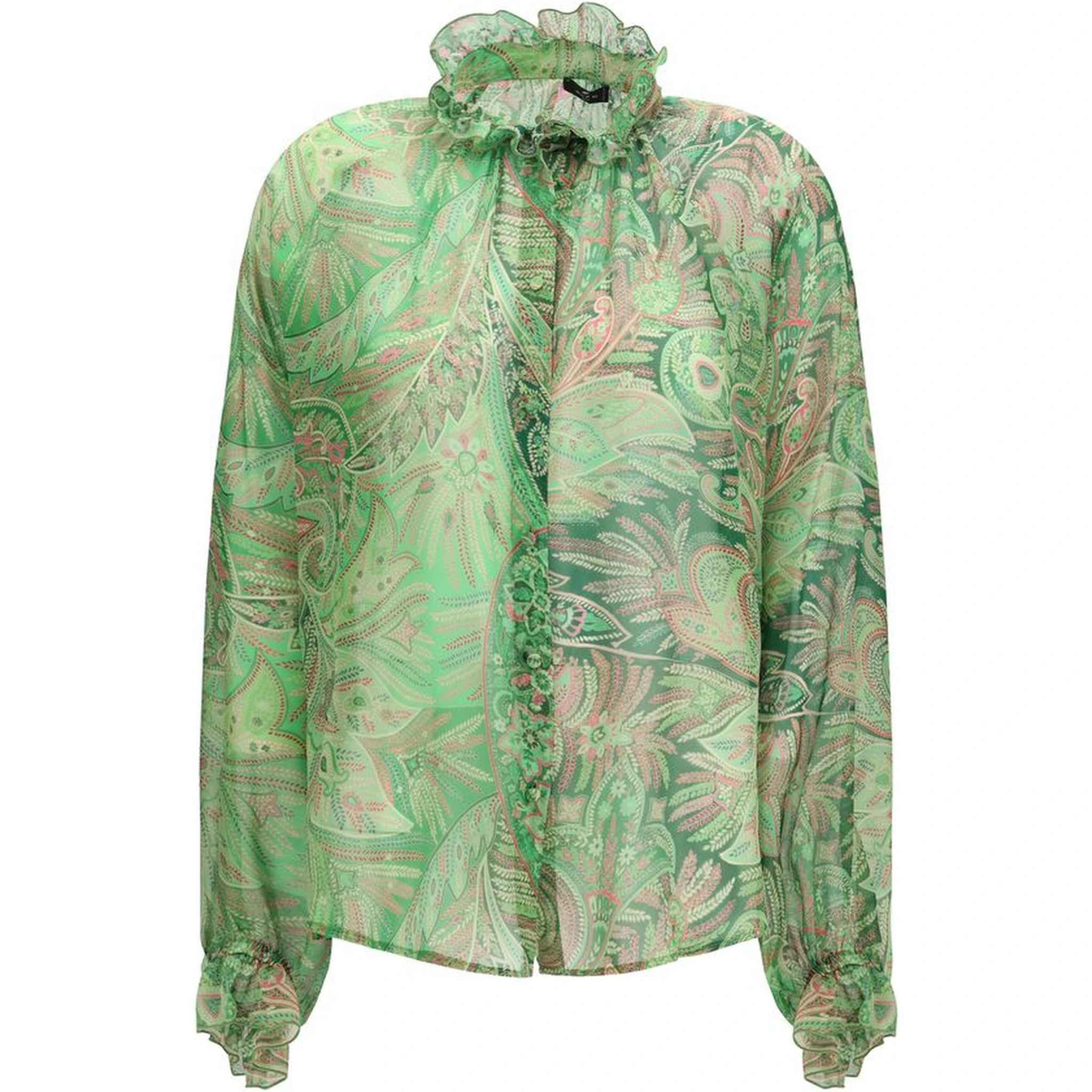 Bicolor Silk Pattern Shirt