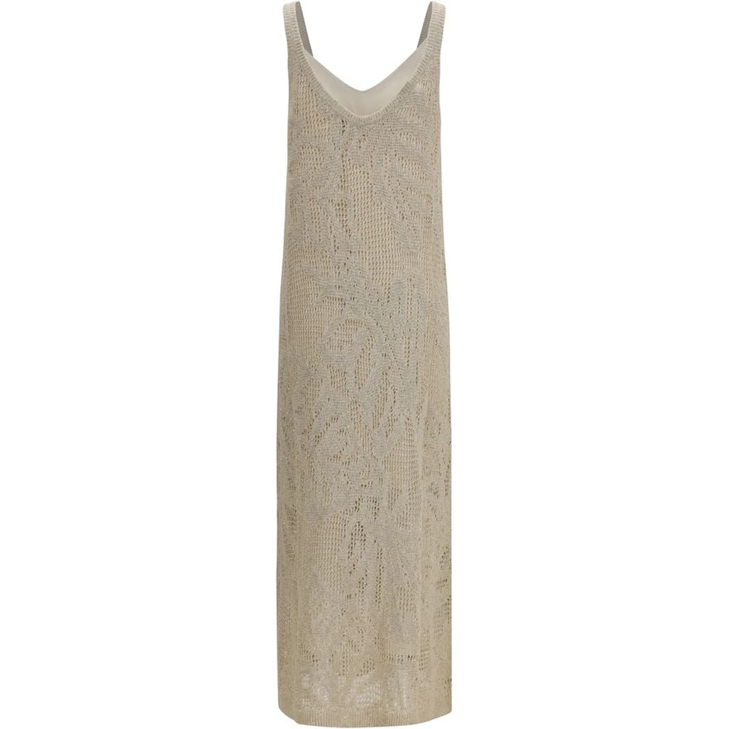 Beige Linen Casual Dress