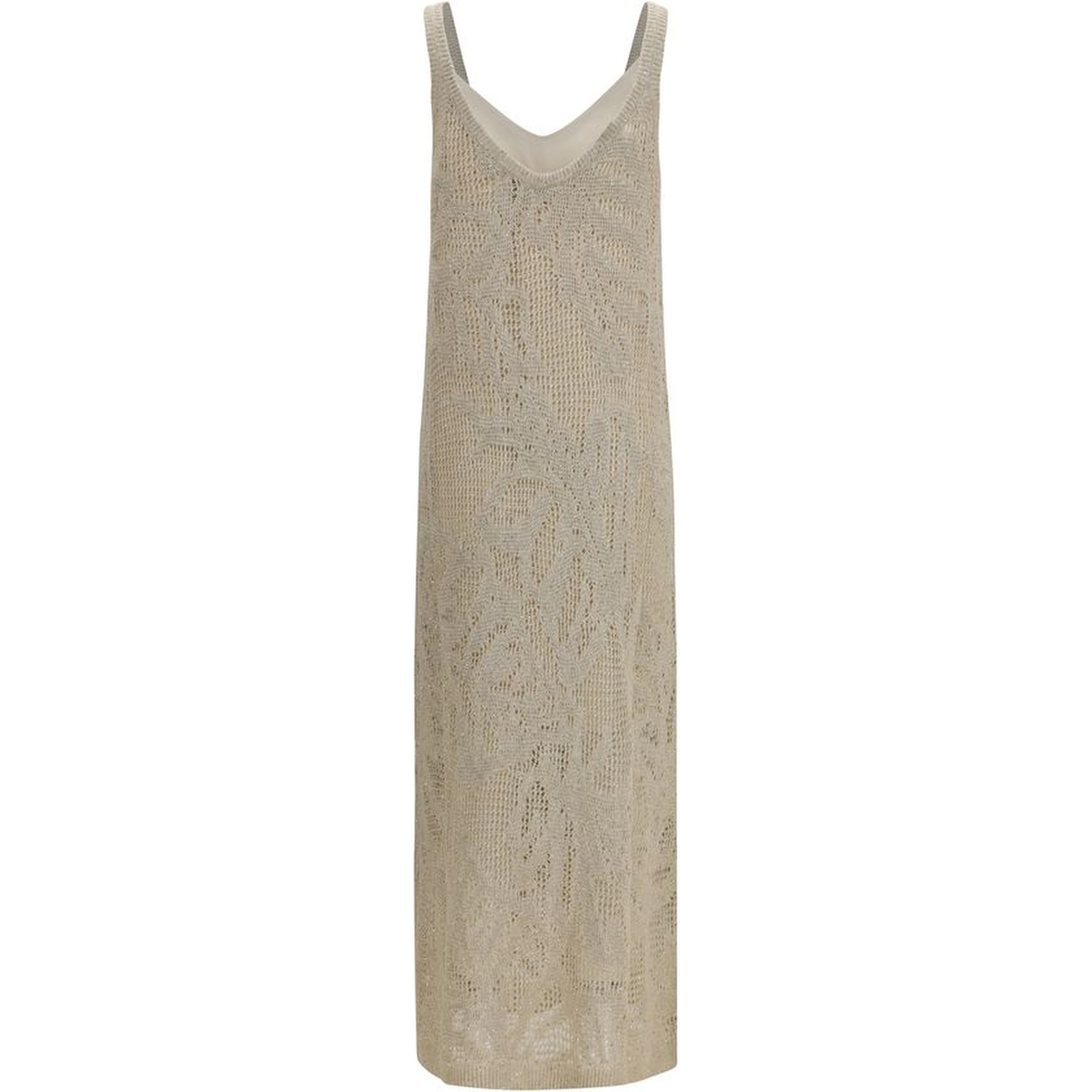 Beige Linen Casual Dress