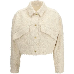 Beige Cotton Denim Jacket
