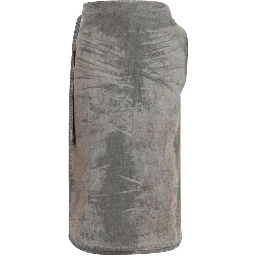 Gray Lyocell Midi Skirt