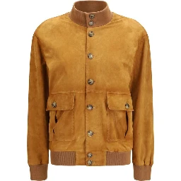 Brown Goatskin Bomber