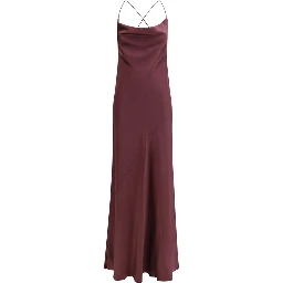Bordeaux Marabou Casual Dress
