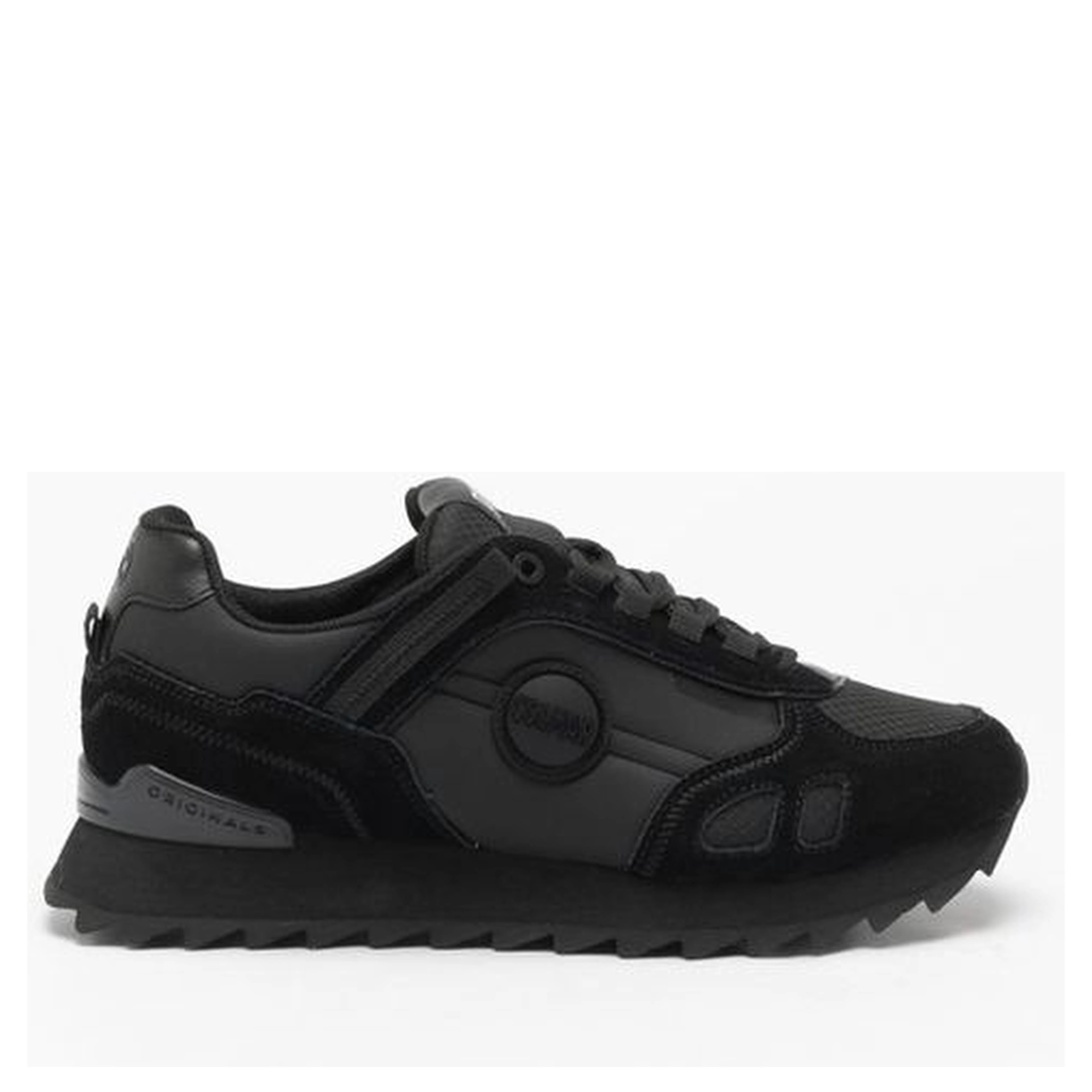 Black Leather Athletic Sneakers