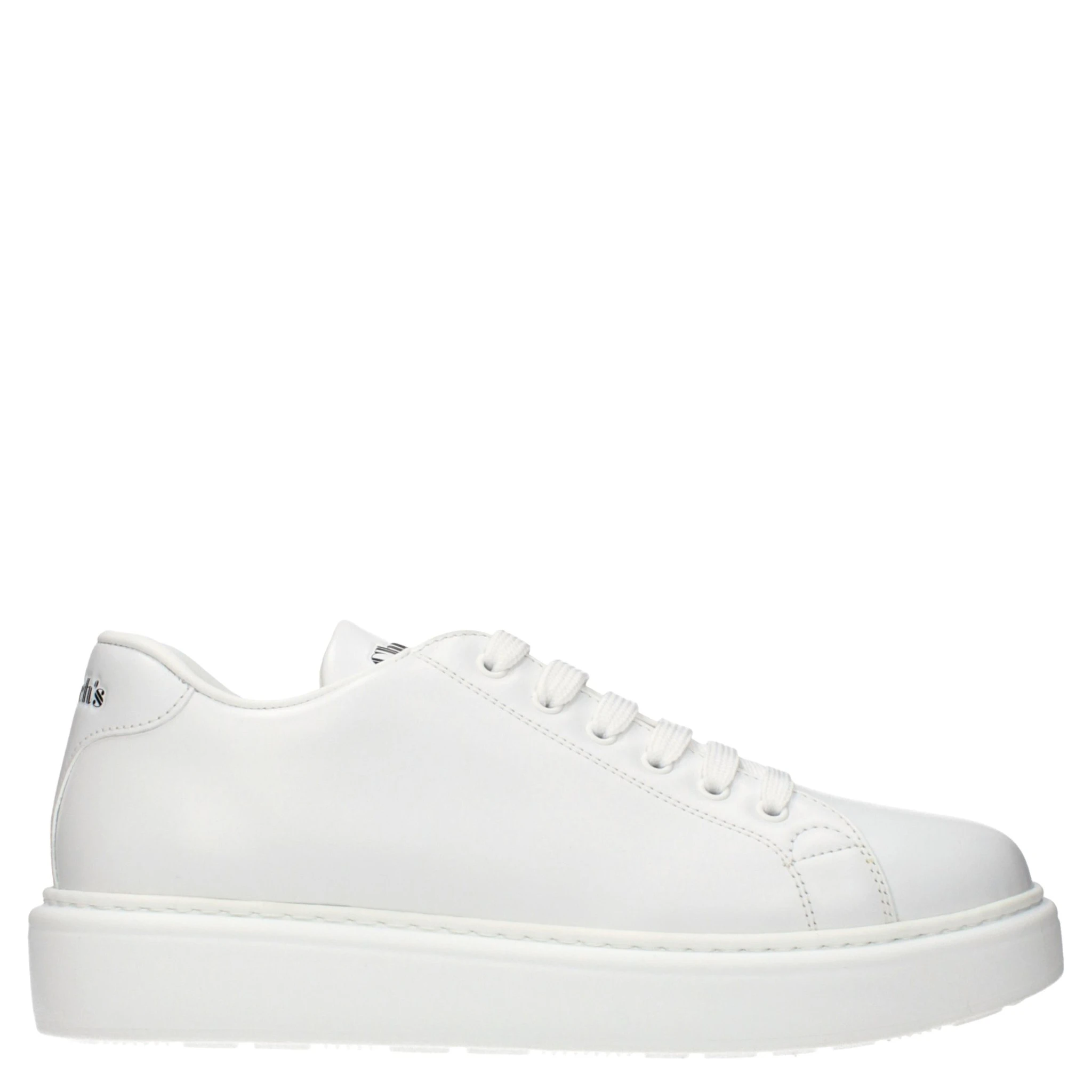 White Leather Low Top Sneakers