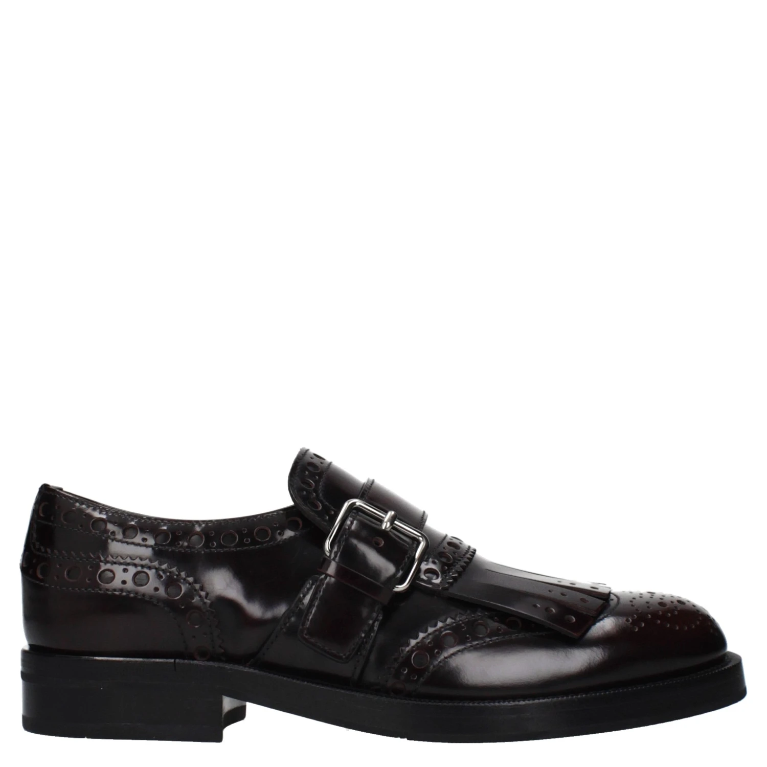 Red Leather Slip-On Loafers