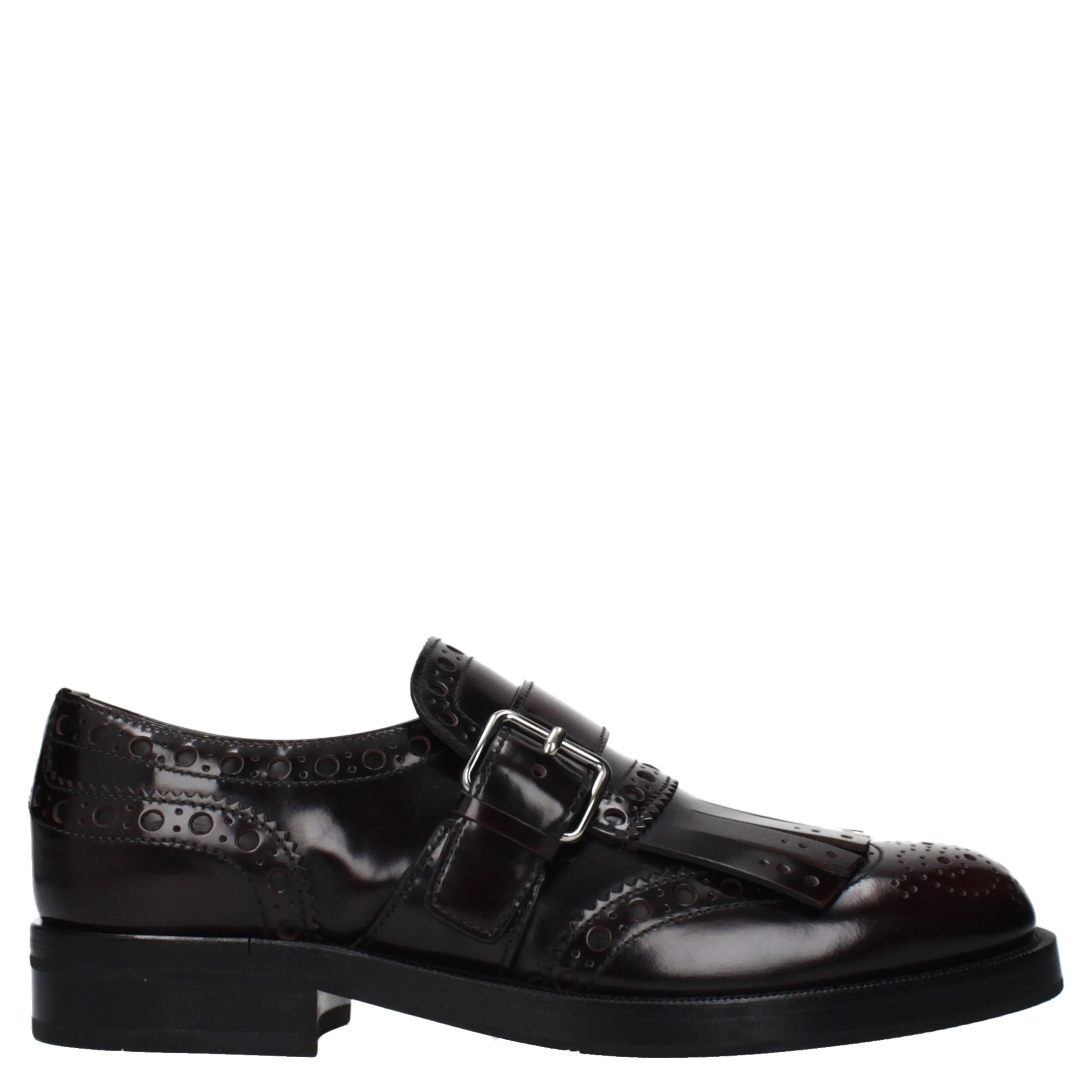 Red Leather Slip-On Loafers