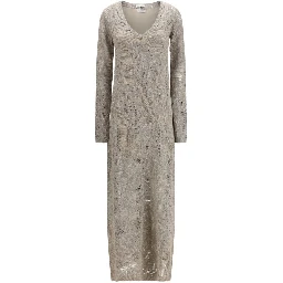 Beige Linen Casual Dress