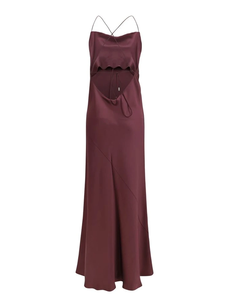 Bordeaux Marabou Casual Dress alternative