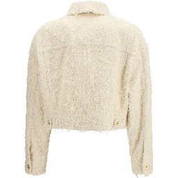 Beige Cotton Denim Jacket