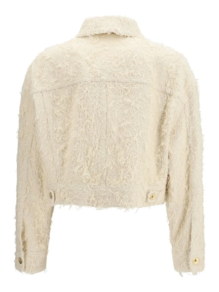 Beige Cotton Denim Jacket alternative