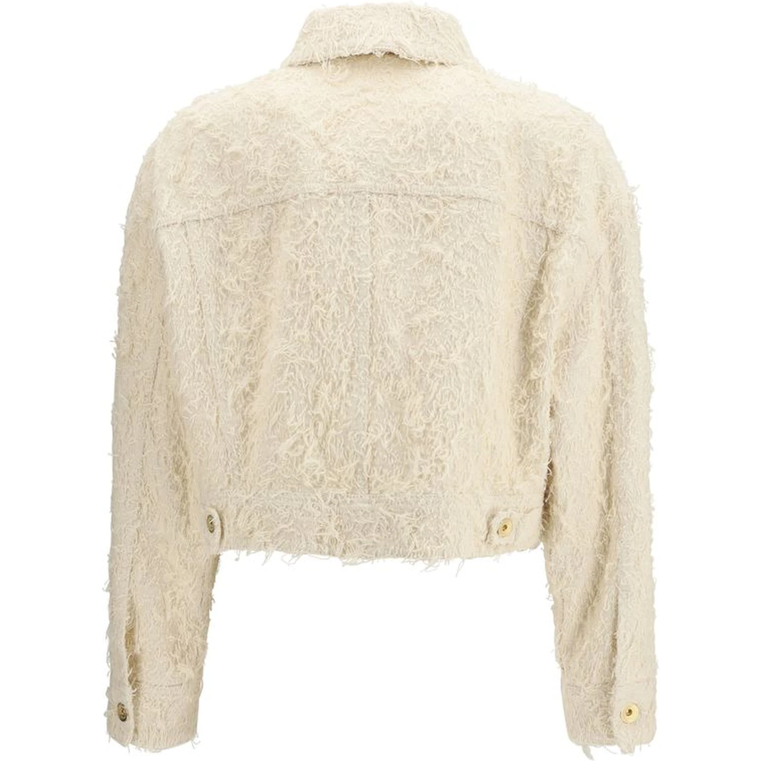 Beige Cotton Denim Jacket
