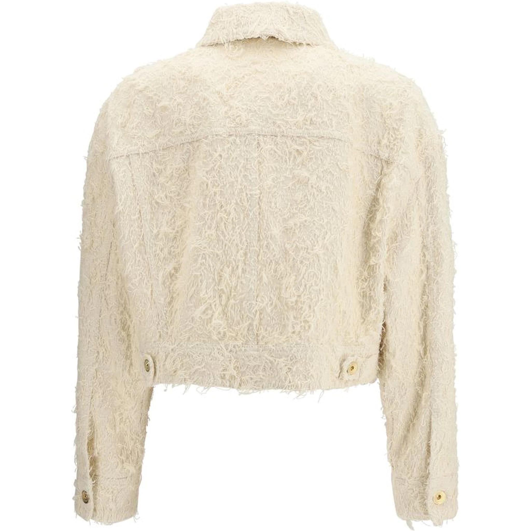 Beige Cotton Denim Jacket