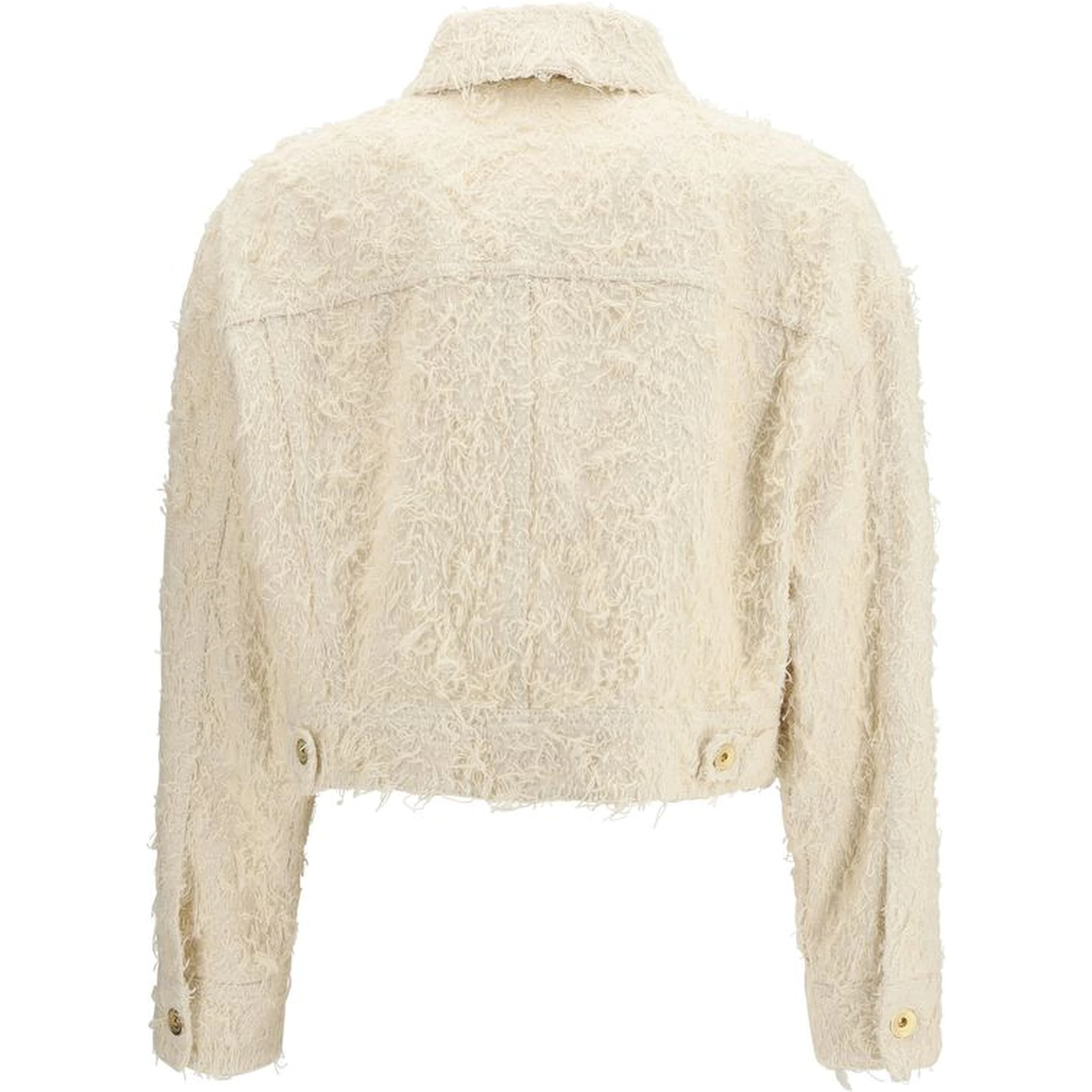 Beige Cotton Denim Jacket