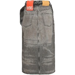 Gray Lyocell Midi Skirt