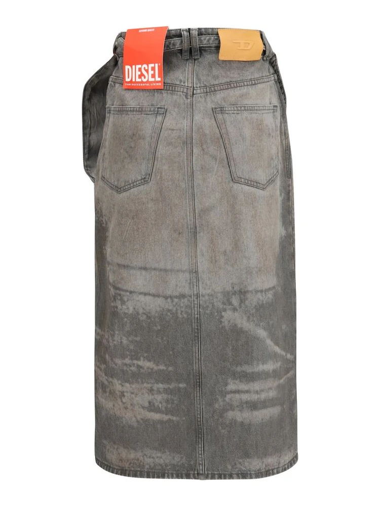 Gray Lyocell Midi Skirt alternative