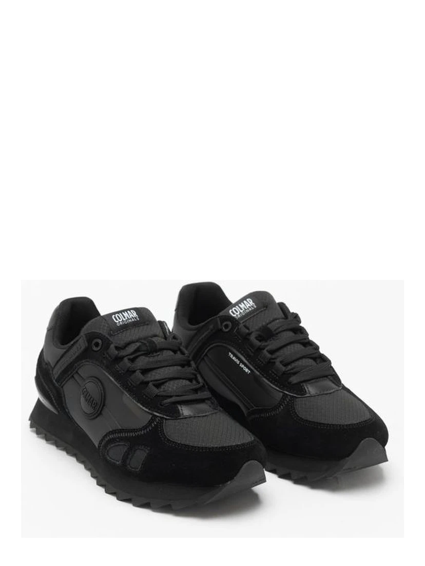 Black Leather Athletic Sneakers
