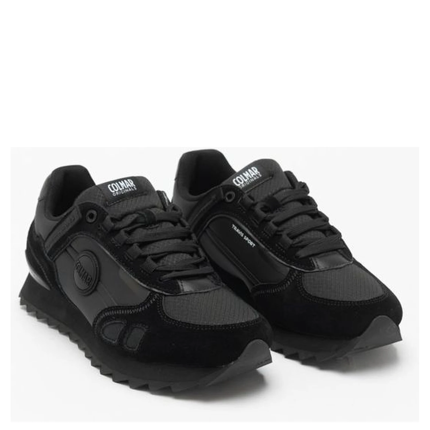 Black Leather Athletic Sneakers