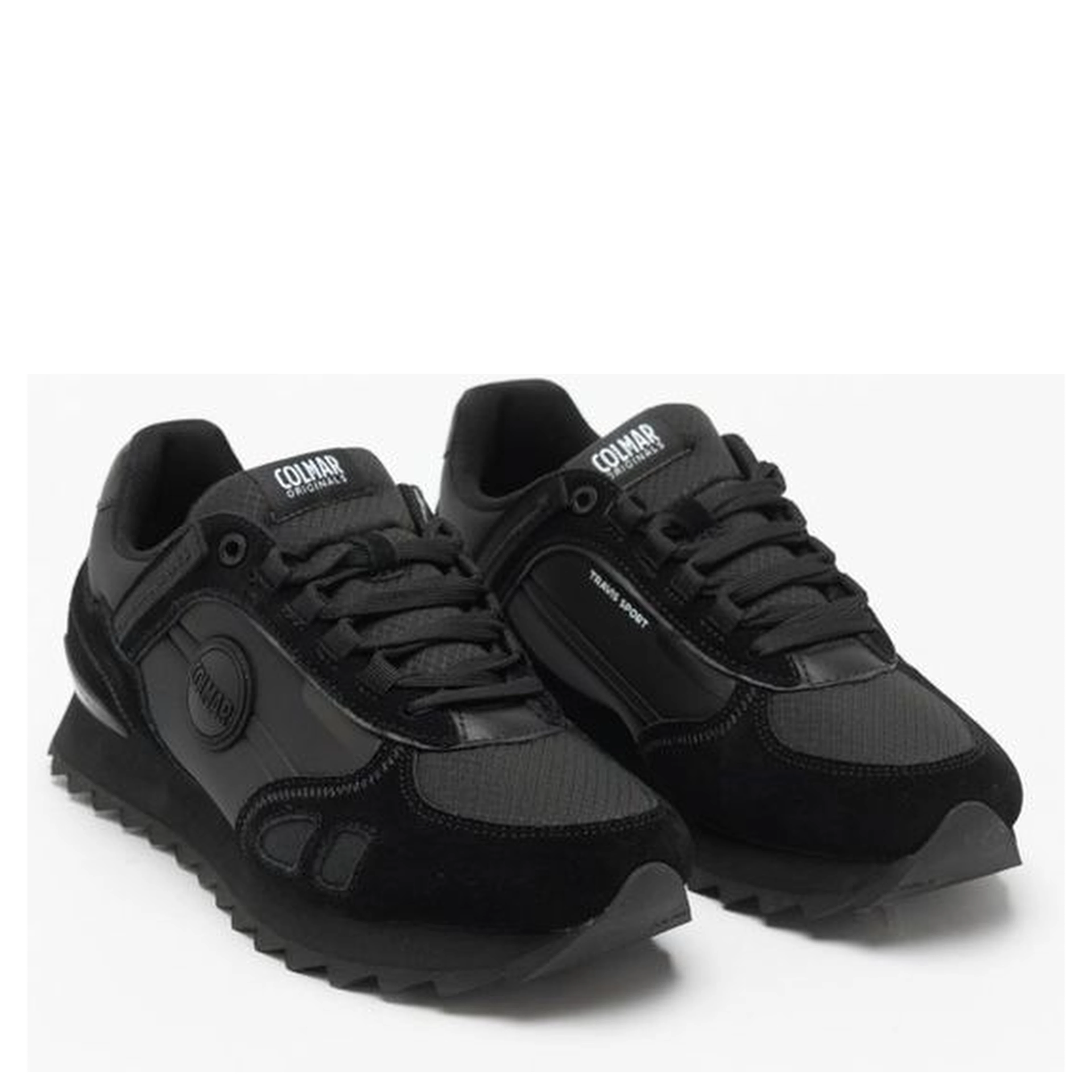 Black Leather Athletic Sneakers