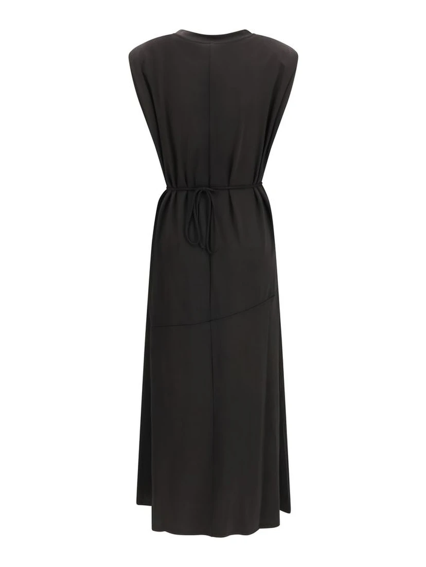Black Acetate Casual Dress