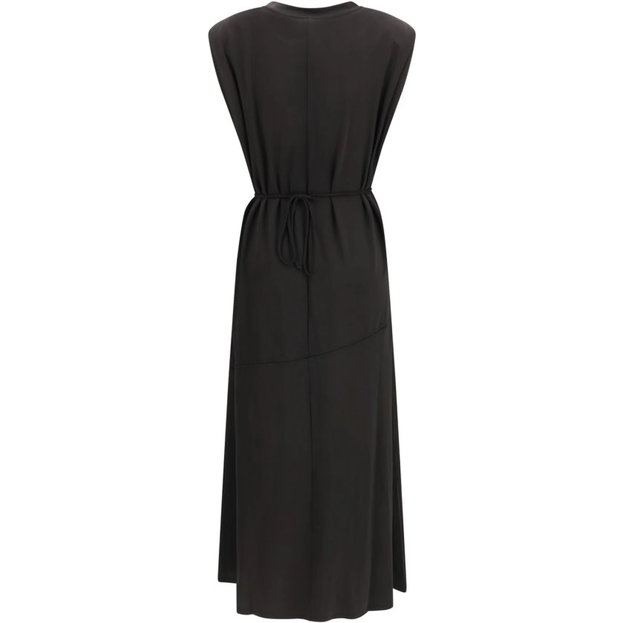 فستان كاجوال من الأسيتات الأسود