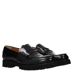 Black Leather Slip-On Loafers