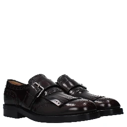 Red Leather Slip-On Loafers