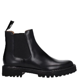 Black Leather Ankle Boots