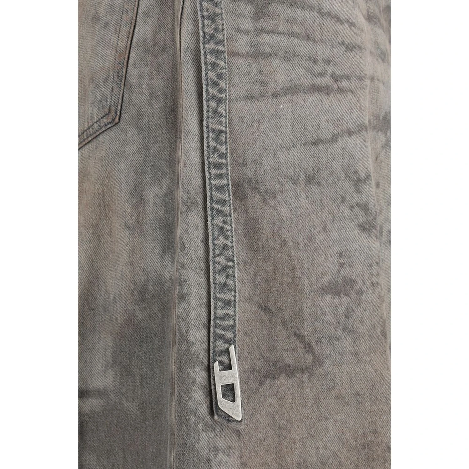 Gray Lyocell Midi Skirt