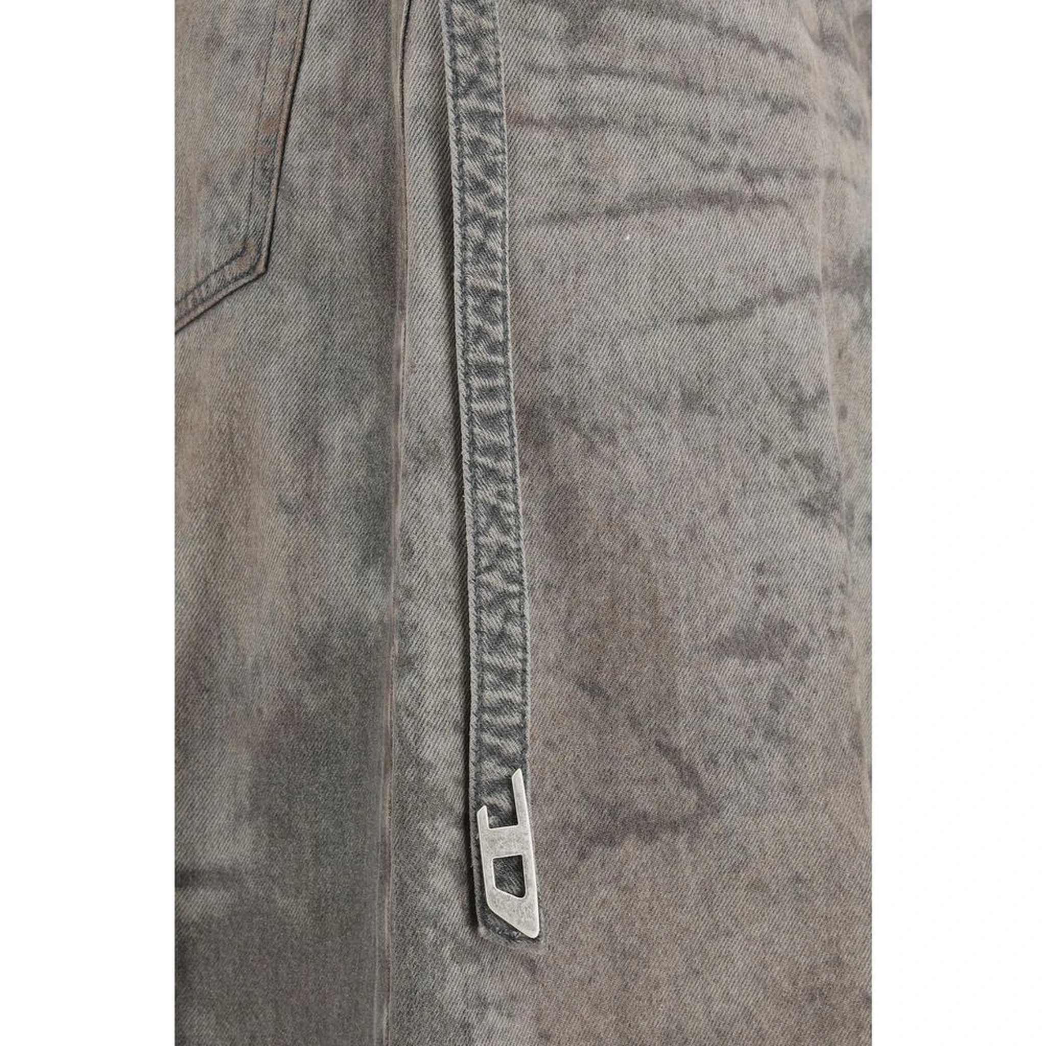 Gray Lyocell Midi Skirt