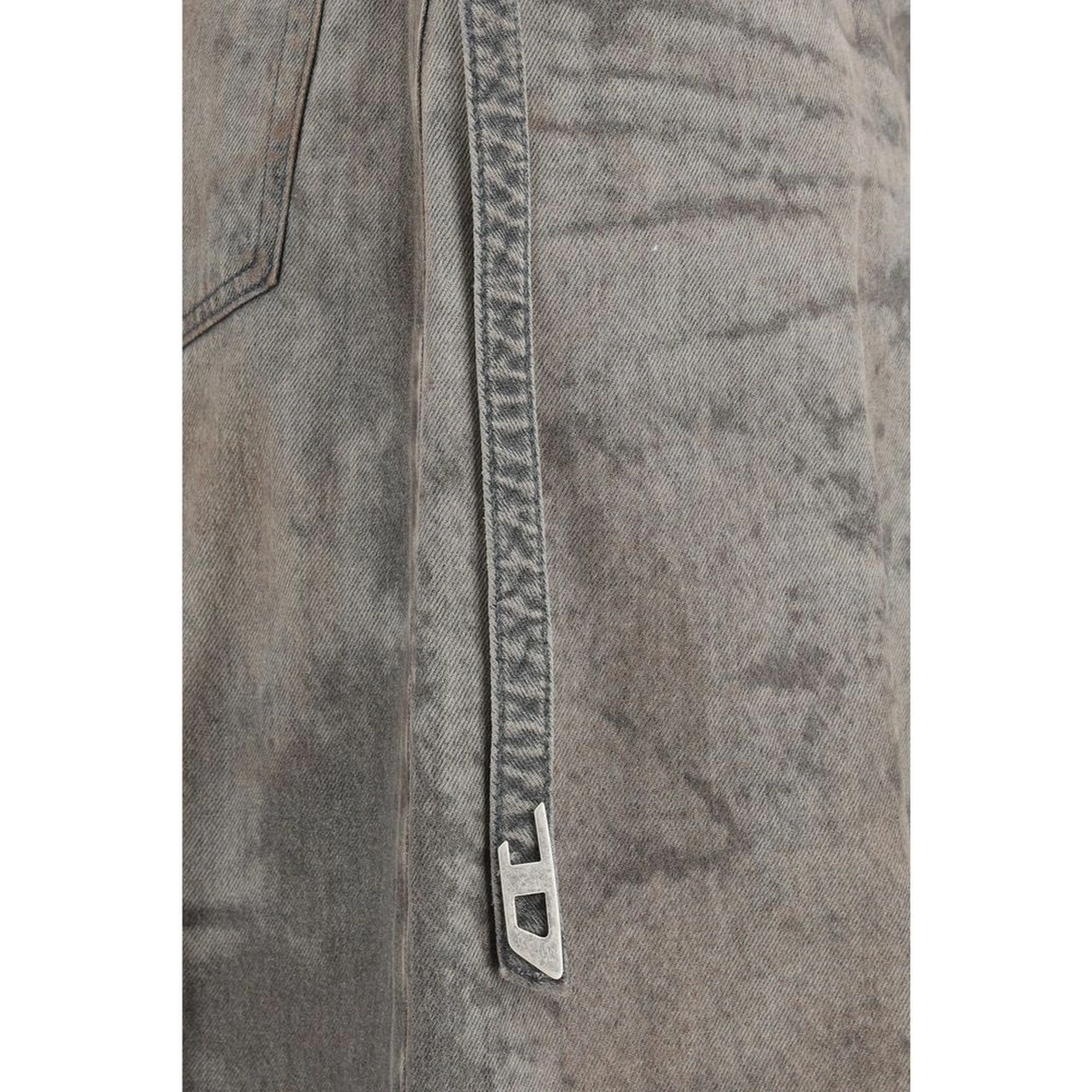 Gray Lyocell Midi Skirt