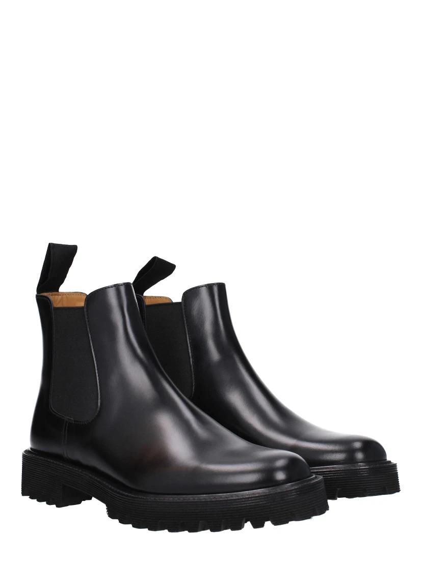 Black Leather Ankle Boots