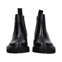 Black Leather Ankle Boots