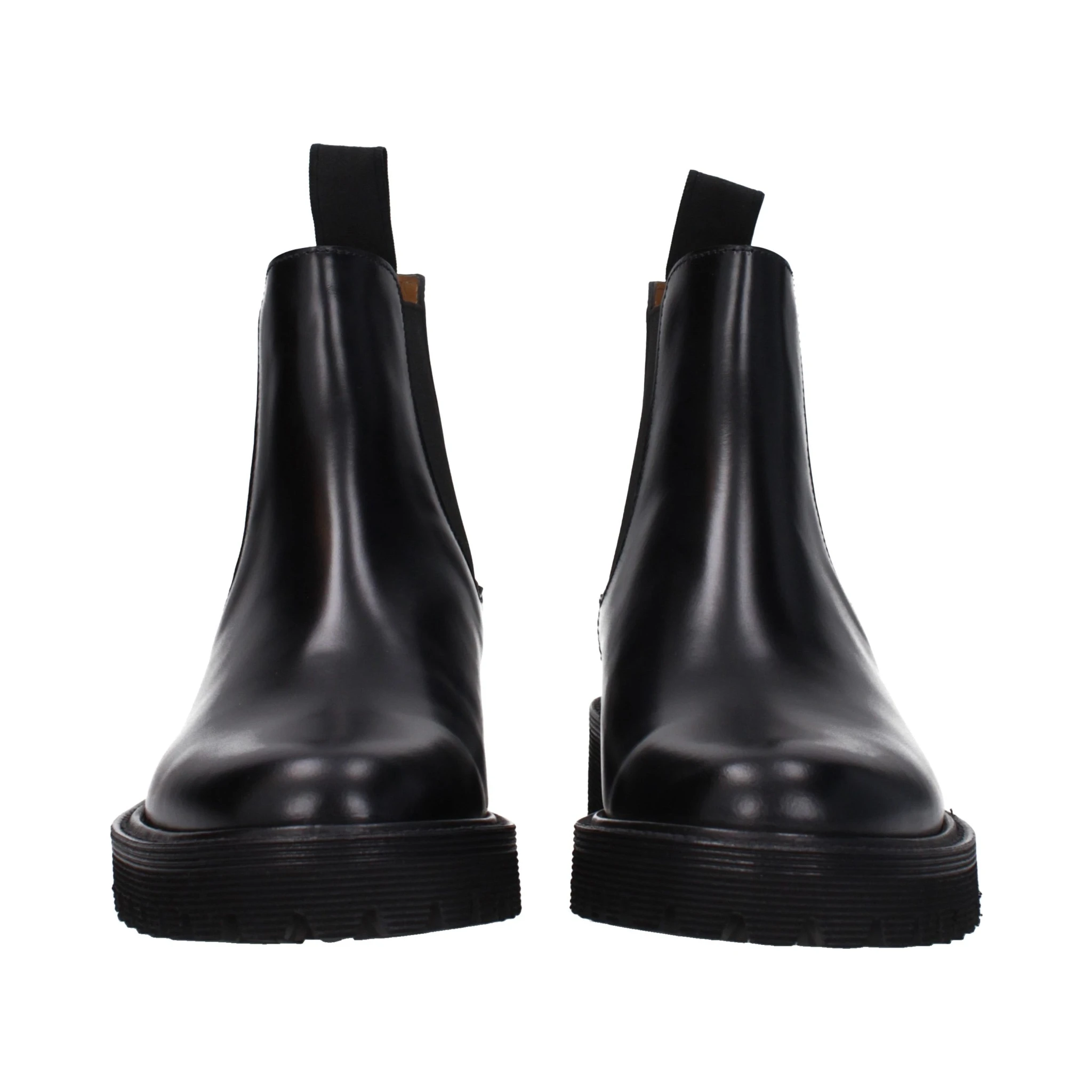 Black Leather Ankle Boots