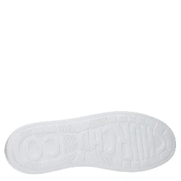 White Leather Low Top Sneakers