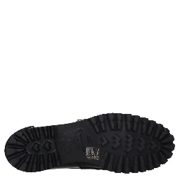 Black Leather Slip-On Loafers