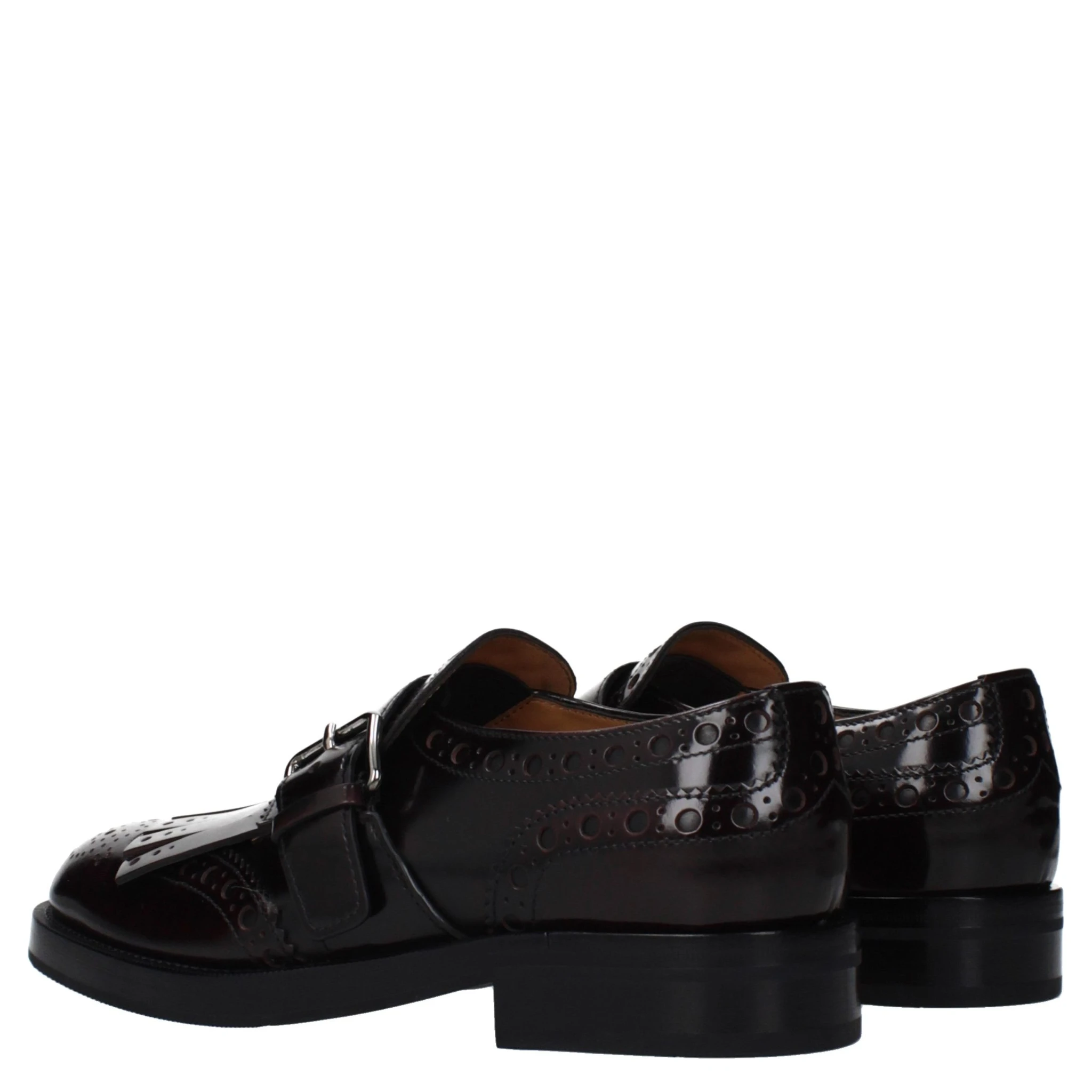 Red Leather Slip-On Loafers