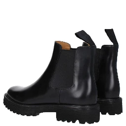 Black Leather Ankle Boots