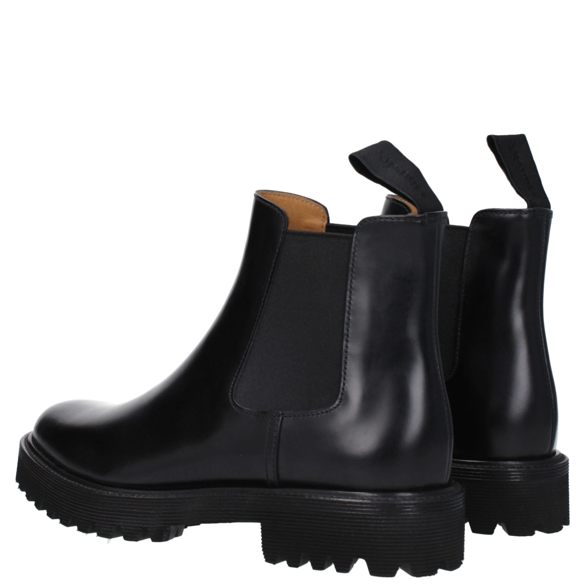 Black Leather Ankle Boots