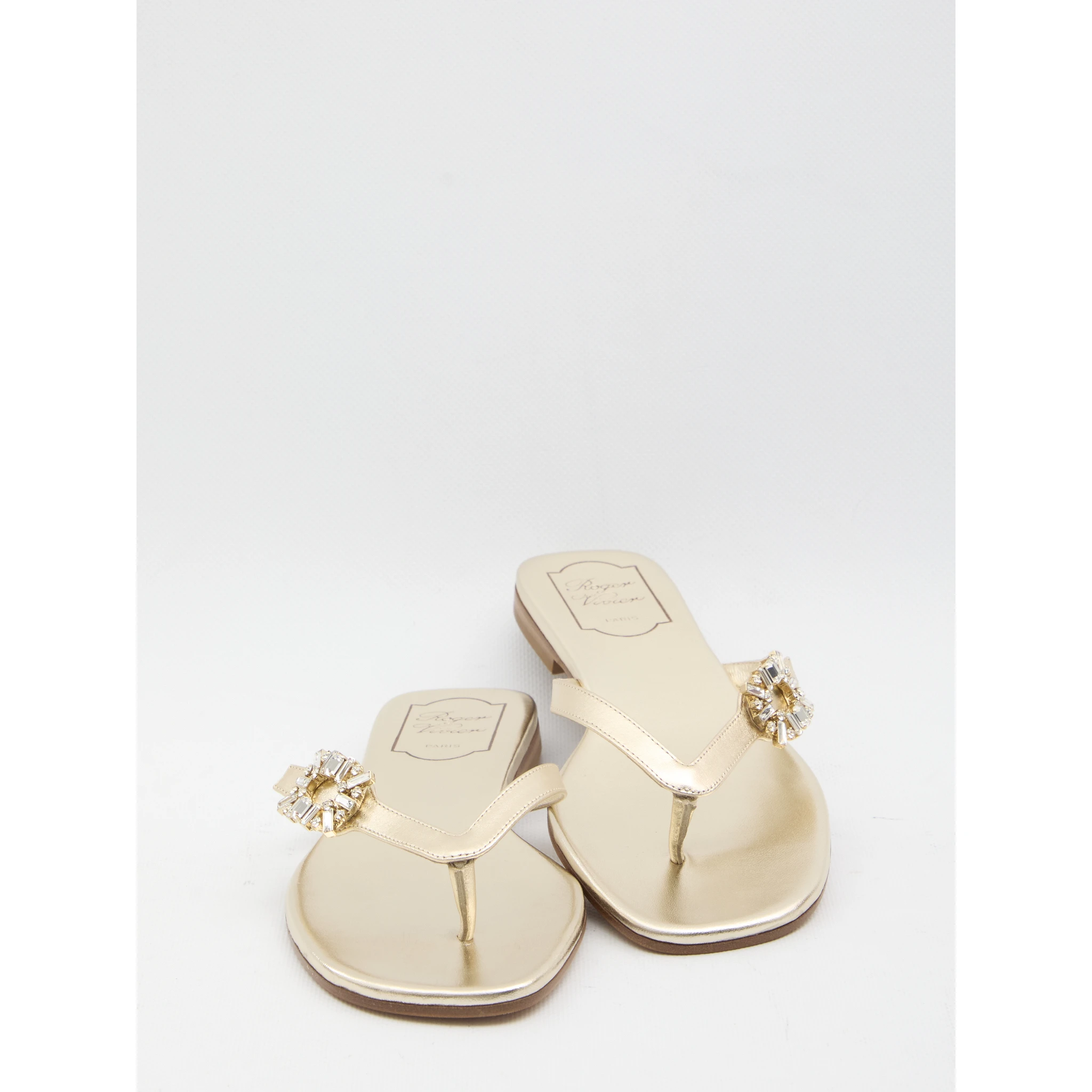 Crystal slider sandals
