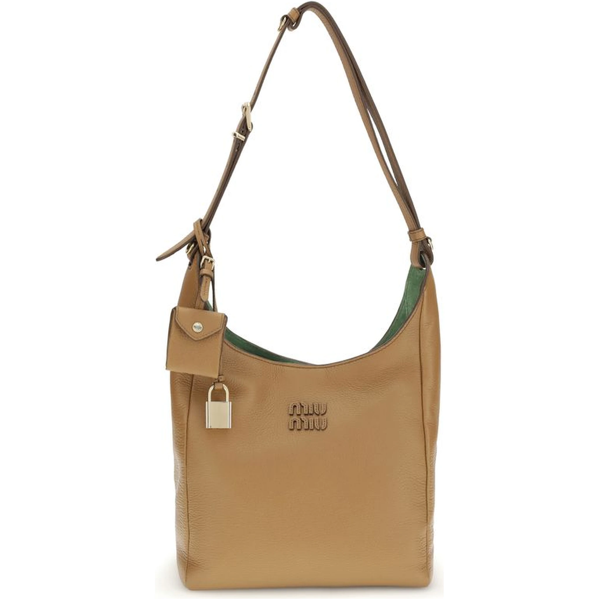 Beige Calf Leather Bos Taurus Backet Bag