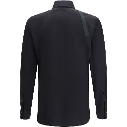 Black Cotton Dress Shirt
