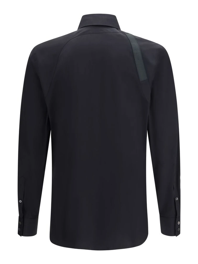 Black Cotton Dress Shirt