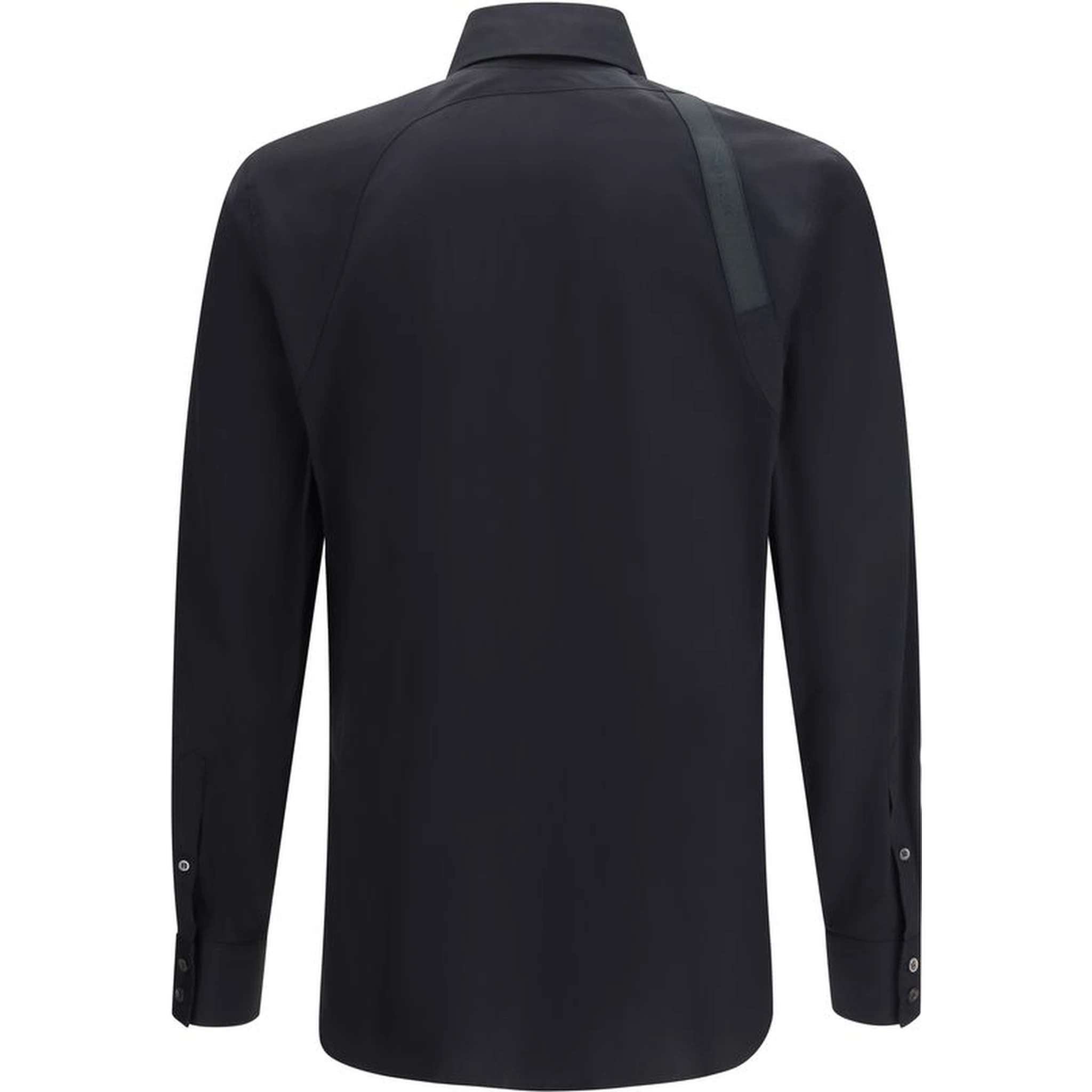 Black Cotton Dress Shirt