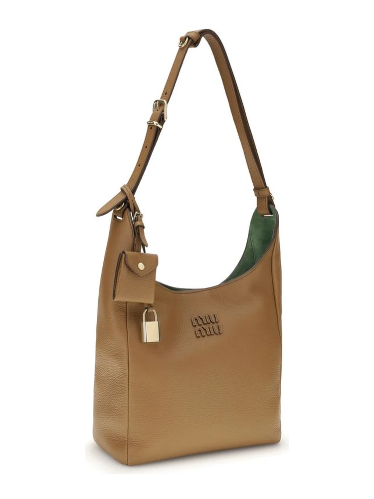 Beige Calf Leather Bos Taurus Backet Bag alternative