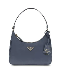 Blue Recycled Polyamide Shoulder Bag