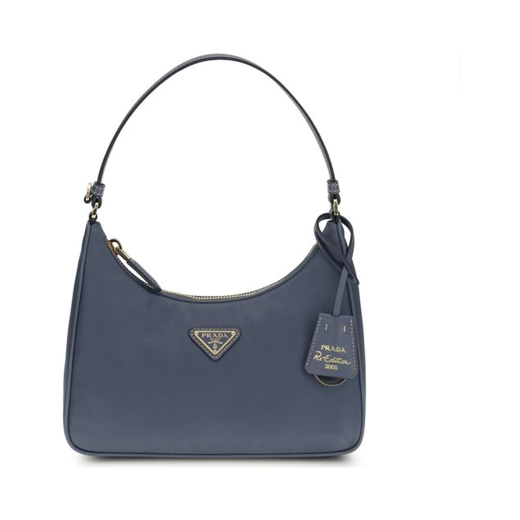 Blue Recycled Polyamide Shoulder Bag