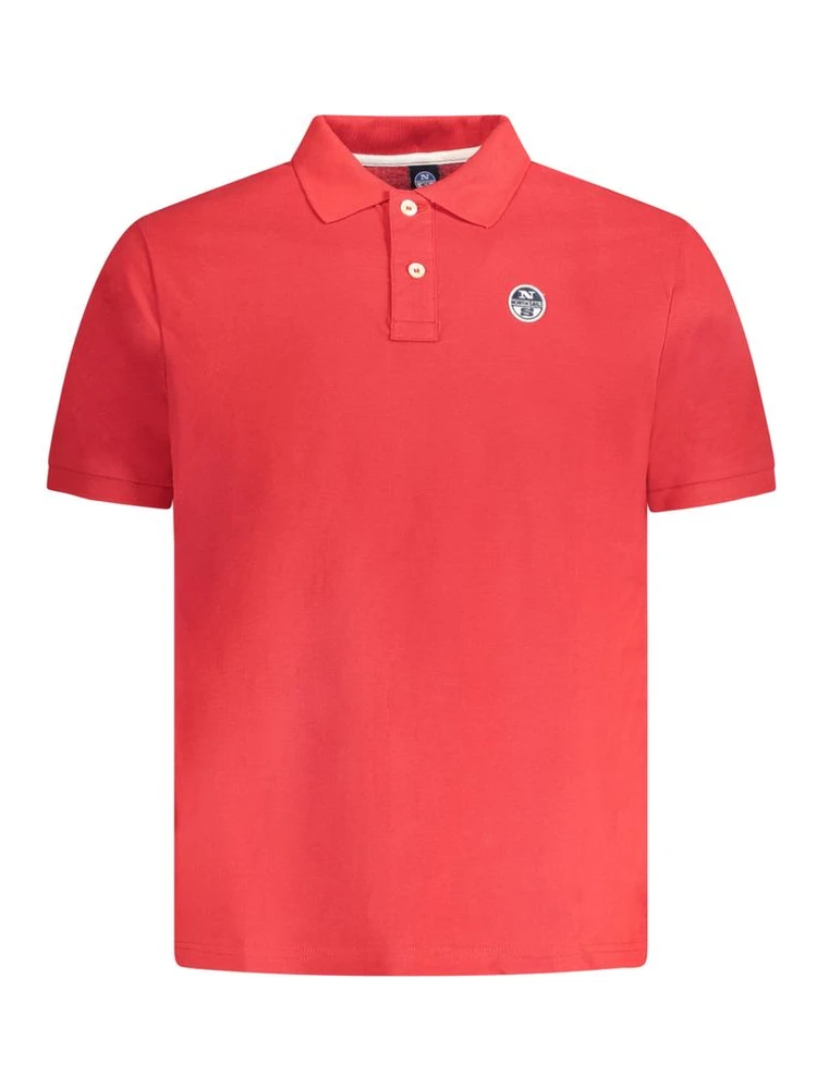Red Cotton Men Polo