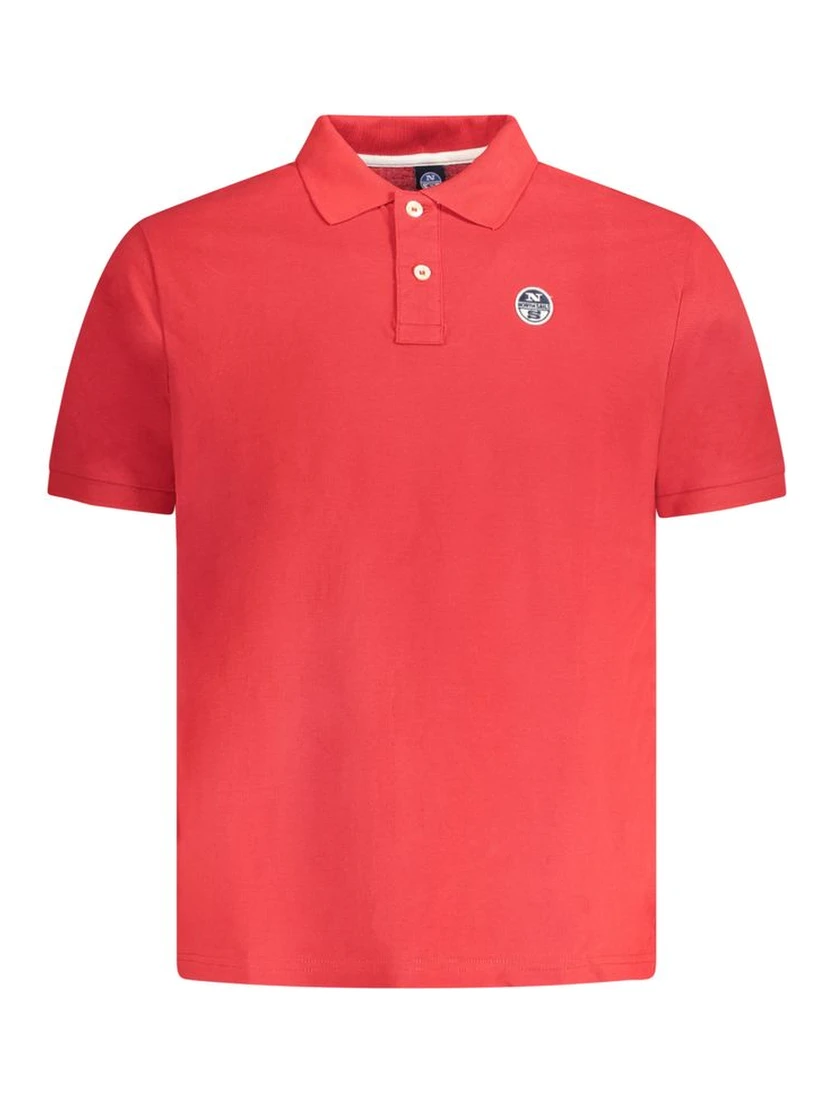 Red Cotton Men Polo